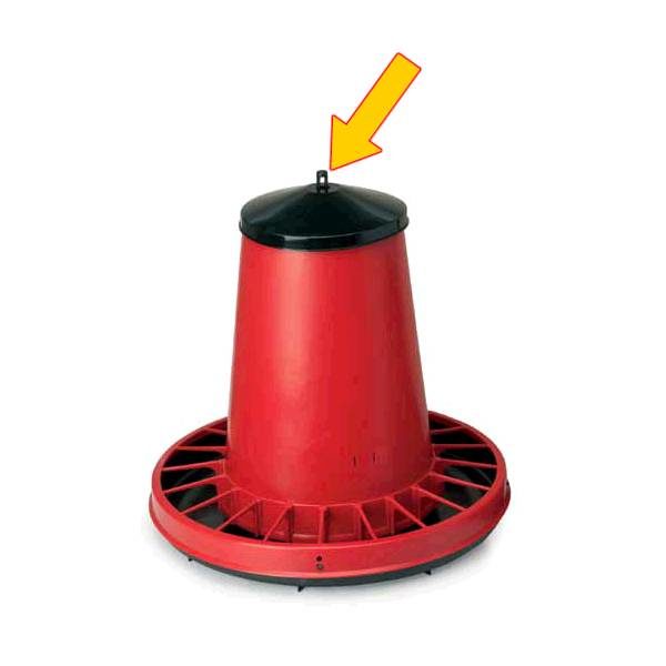 Obešalnik za krmilnik za perutnino